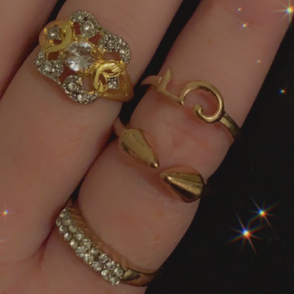 Adorable Cute Stylish Stackable Knuckle rings matching set size 7.5 5.5 8.5 6.75